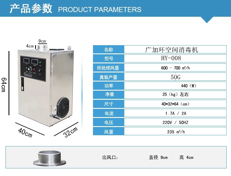 大風(fēng)量空氣治理機(jī)，OG-50A臭氧發(fā)生器解決五種室內(nèi)空氣污染